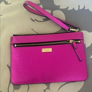 kate spade Bright Fuchsia Saffiano Wristlet